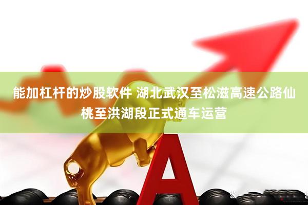 能加杠杆的炒股软件 湖北武汉至松滋高速公路仙桃至洪湖段正式通车运营